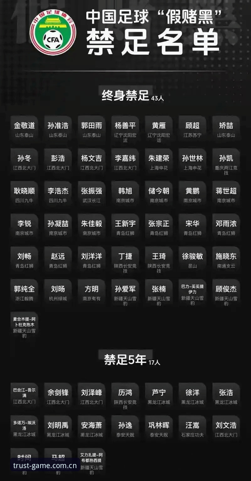 中国足协第三批禁足名单深度评测：行业生态治理的转折点